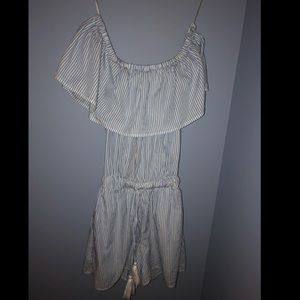 Women’s striped off the shoulder romper